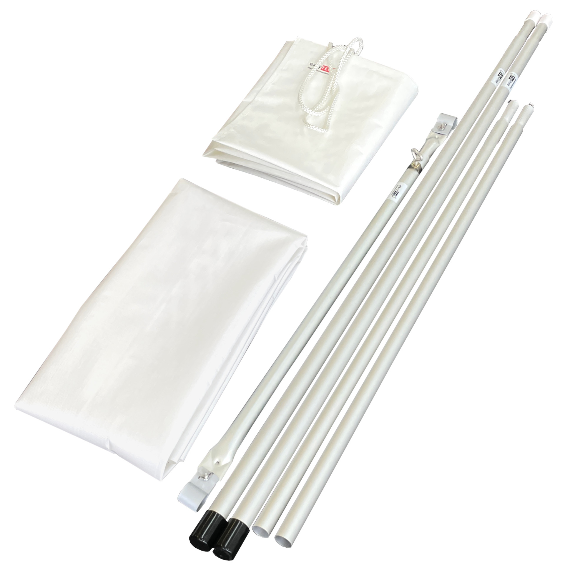 Reißverschlusstür aufrollbar RVT-H Komplett-Paket mit Teleskopstangen Reißverschlusstür aufrollbar RVT-H Komplett-Paket mit Teleskopstangen