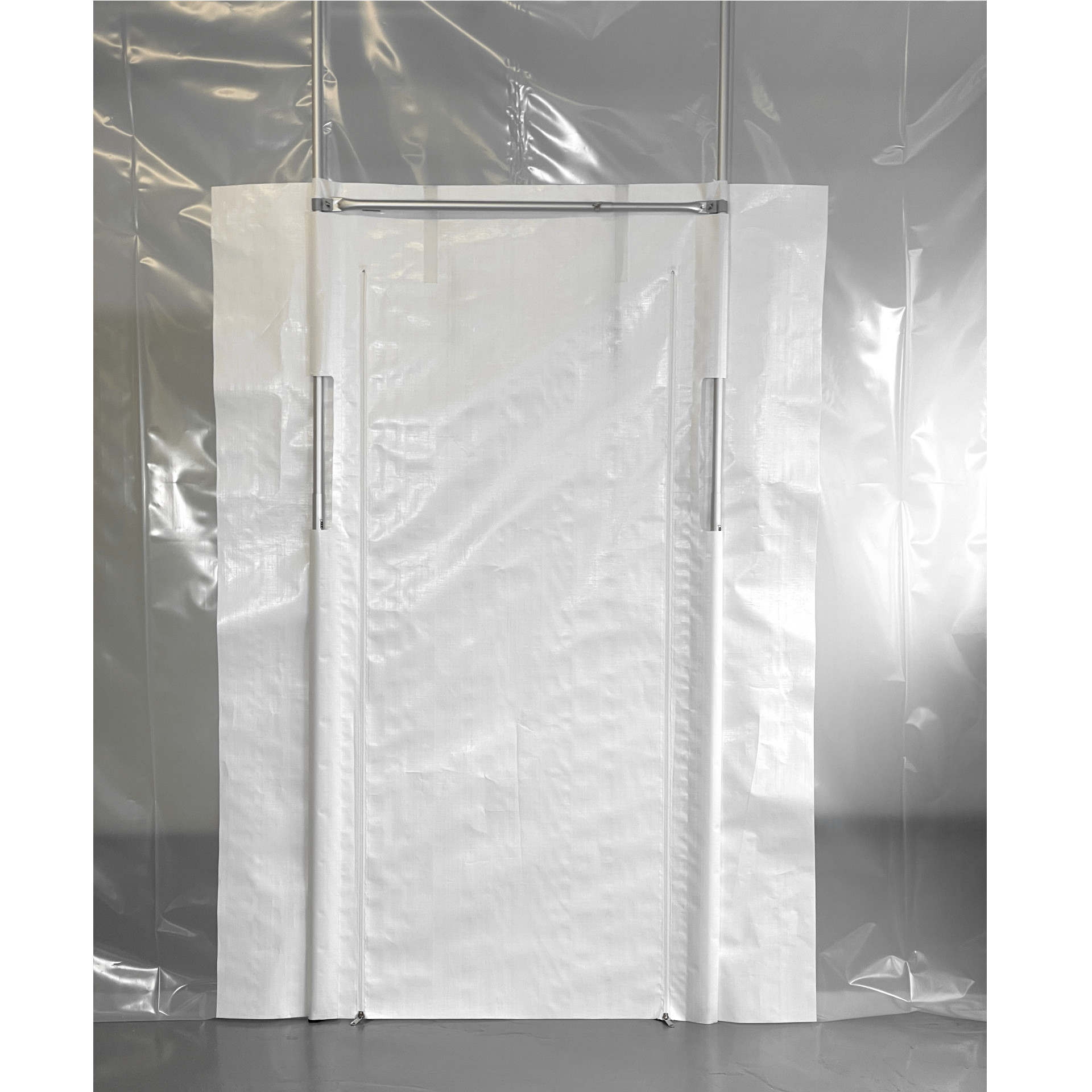 Reißverschlusstür aufrollbar RVT-H Komplett-Paket mit Teleskopstangen Reißverschlusstür aufrollbar RVT-H Komplett-Paket mit Teleskopstangen