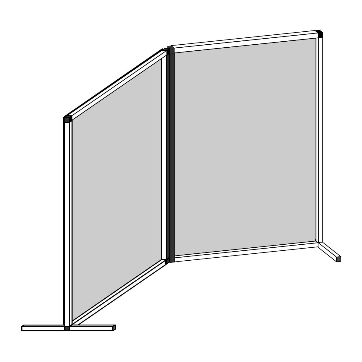 Stellwand PVC B1 schwer entflammbar mit Tür Stellwand PVC B1 schwer entflammbar mit Tür